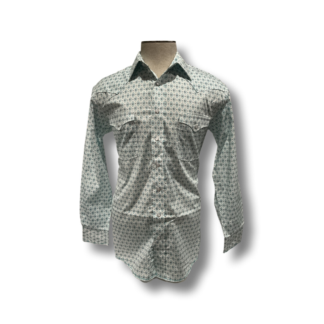 PANHANDLE LONG SLEEVE SNAP ON COWBOY SHIRTS RSMSOSR0E8, Size: XS, Colour: TURQUOISE