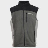 MENS HOOEY Fleece Vest Charcoal Full Zip with Grey / Black Accents HV092CH, Size: S