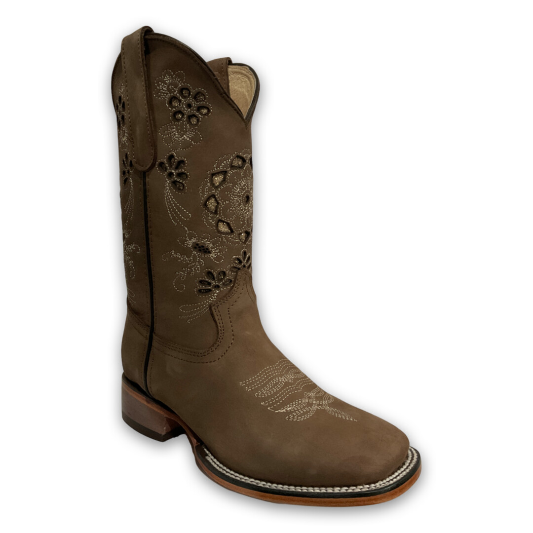 WOMENS POTRILLO 430 LASER BULLDOG BOOTS, Colour: NOBUCK CAMEL, Size: 5