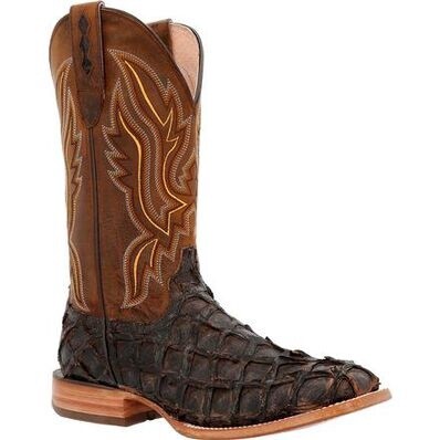 DURANGO® PREMIUM EXOTICS™ DARK BROWN PIRARUCU WESTERN BOOT DDB0380
