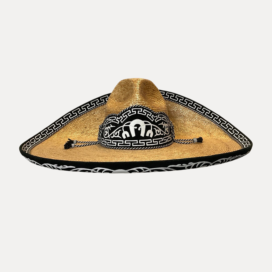 SOMBRERO CHARRO PAJA, Colour: BLACK, Size: 54