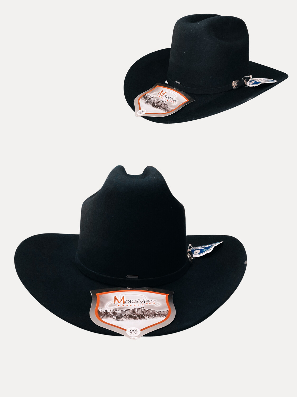 TEXANA MOKSMAN 100X DOS CARNALES, Colour: BLACK, Size: 6.3/4
