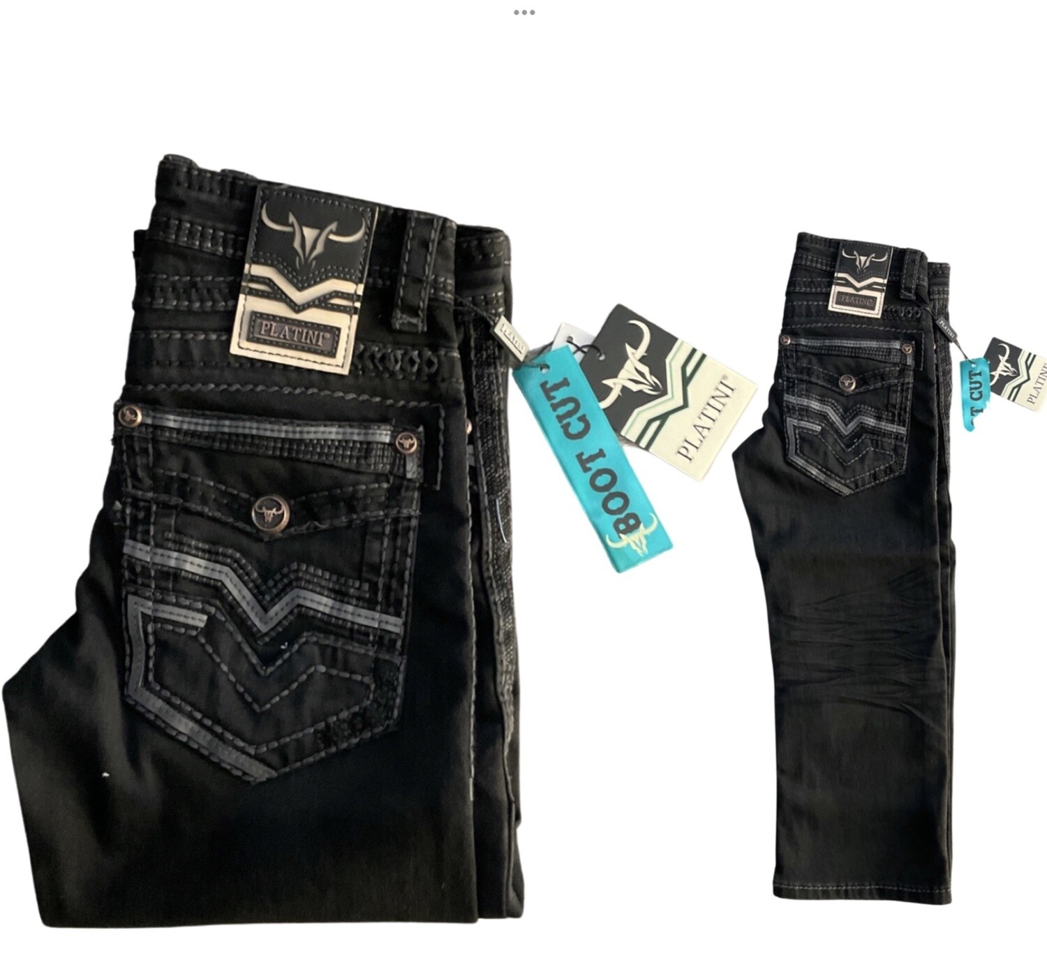 HOLT KIDS SLIM BOOT CUT JEANS PHK9217, Colour: BLACK, Size: 6