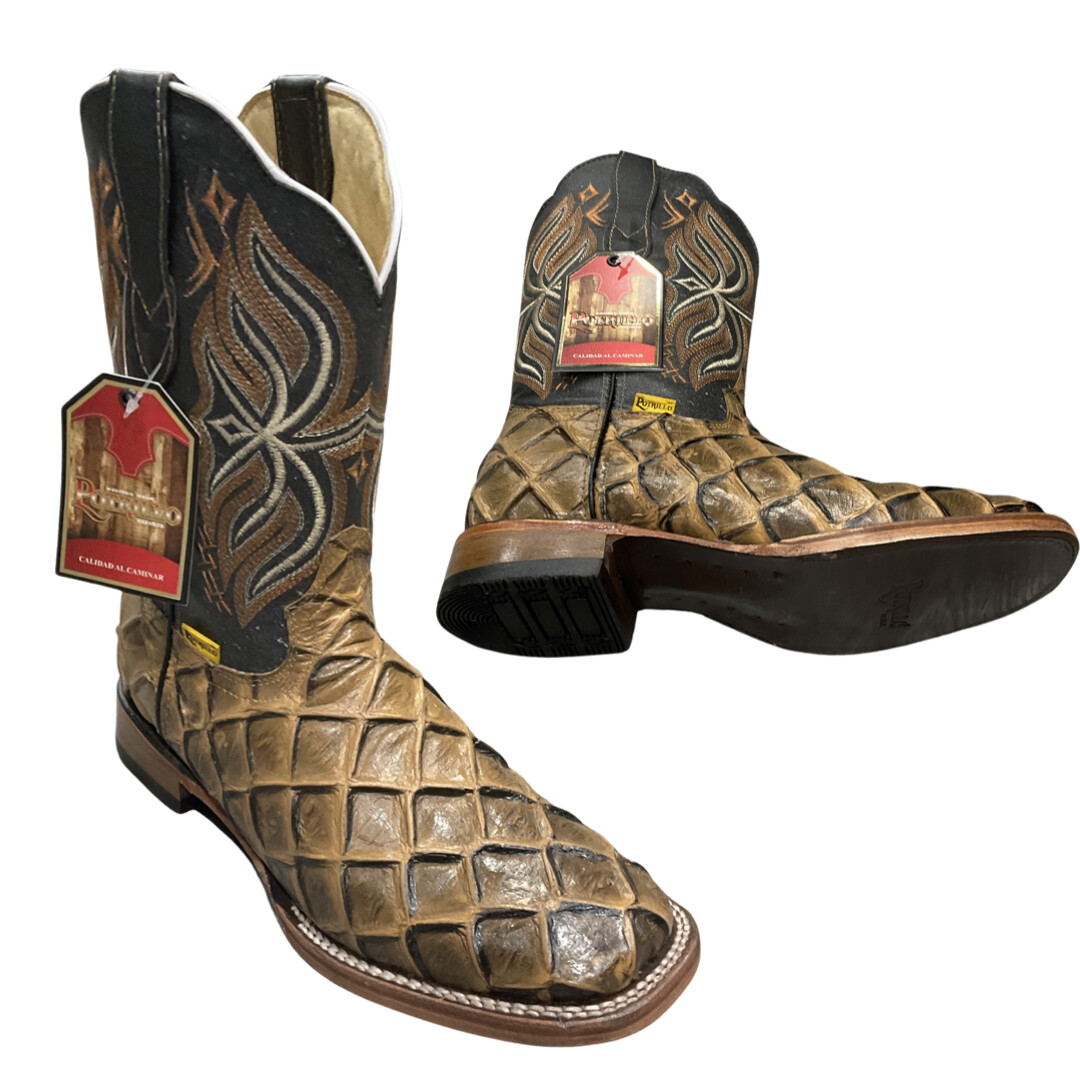 MENS POTRILLO TAHOE IMITACIÓN PIRARUCCU, Colour: ORO / VIEJO, Size: 6