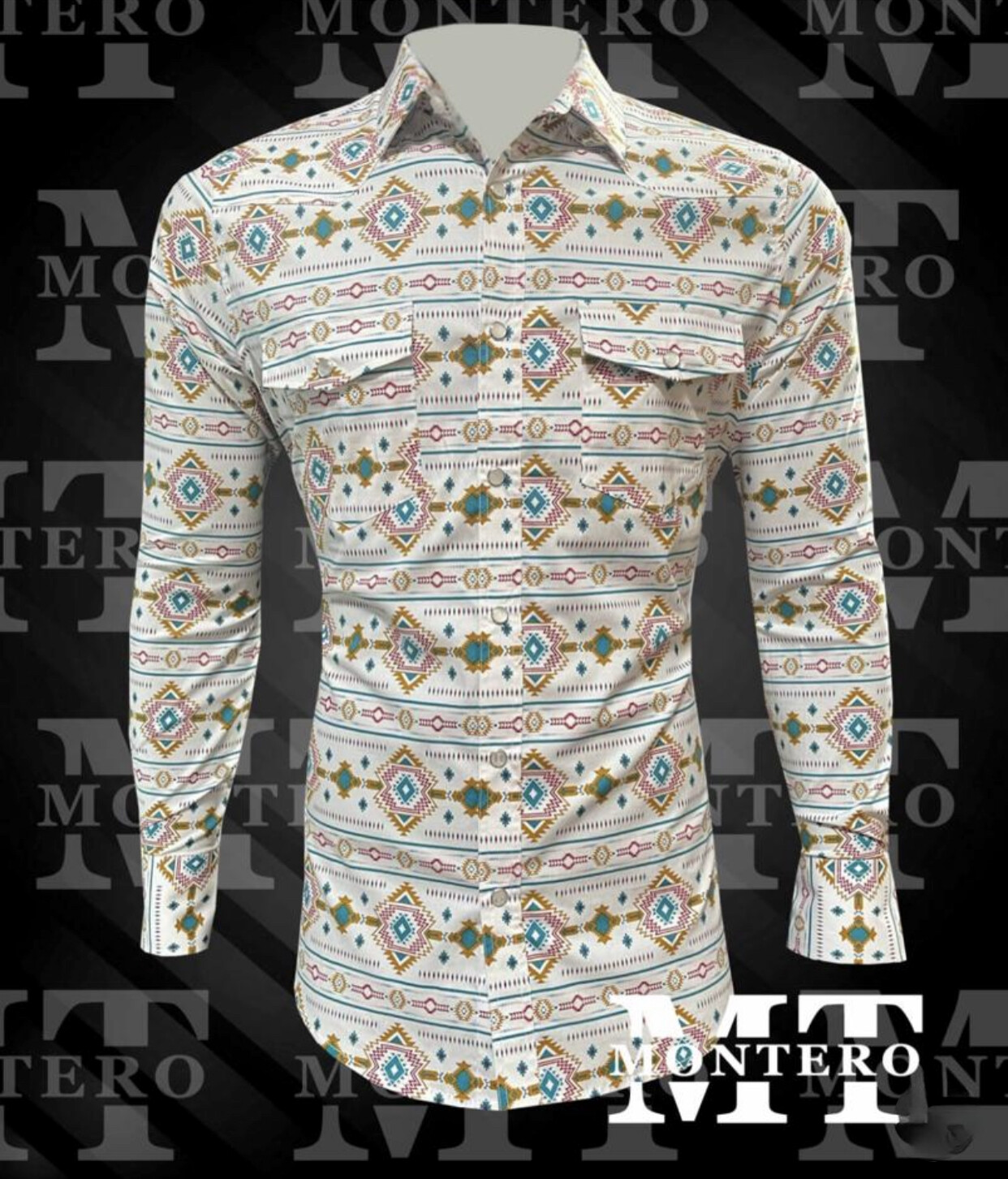MEN’S LONG SLEEVE MONTERO SHIRT MT0446, Colour: White, Size: S