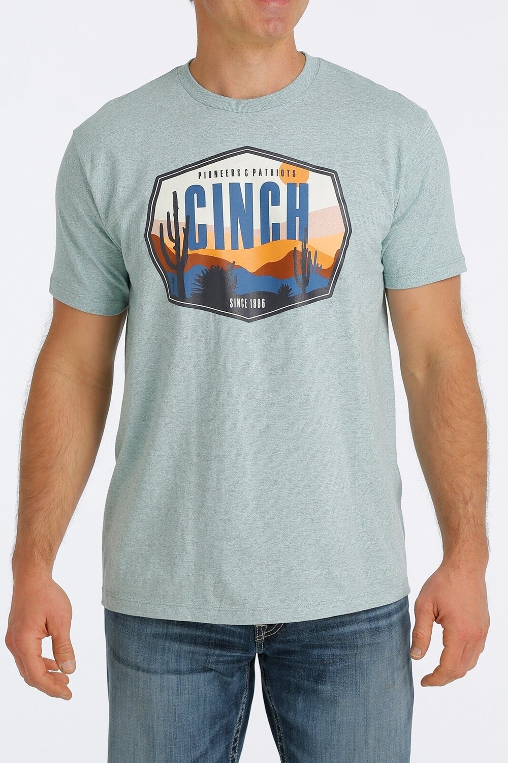 CINCH MENS SHORT SLEEVE TEE - MTT1690496, Colour: TURQUOISE, Size: S