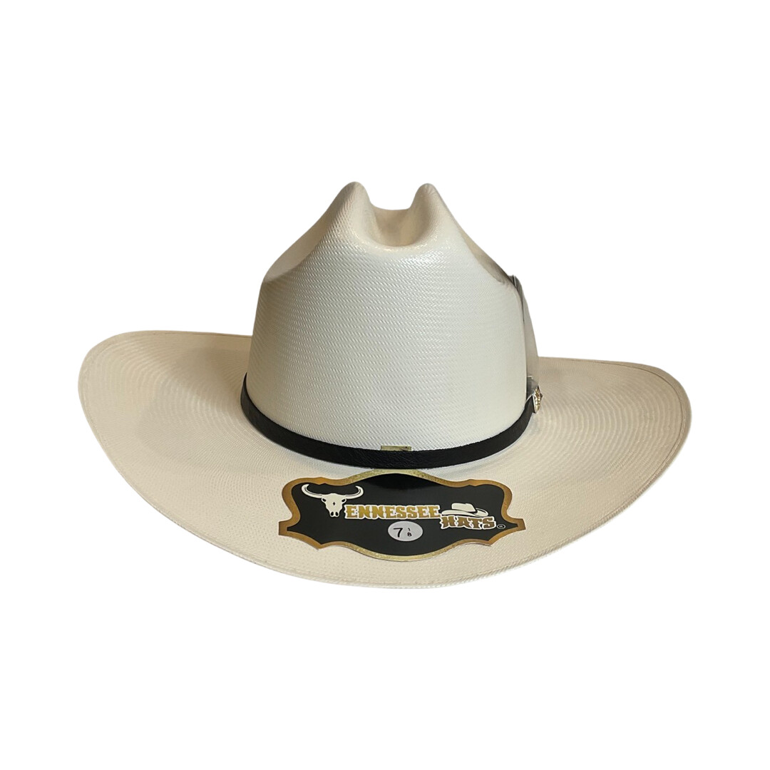 SOMBRERO TENNESSEE 5,000X FANTASMA  PAPEL DE ARROZ FINO 2X2 SILVER BRIM 3.5