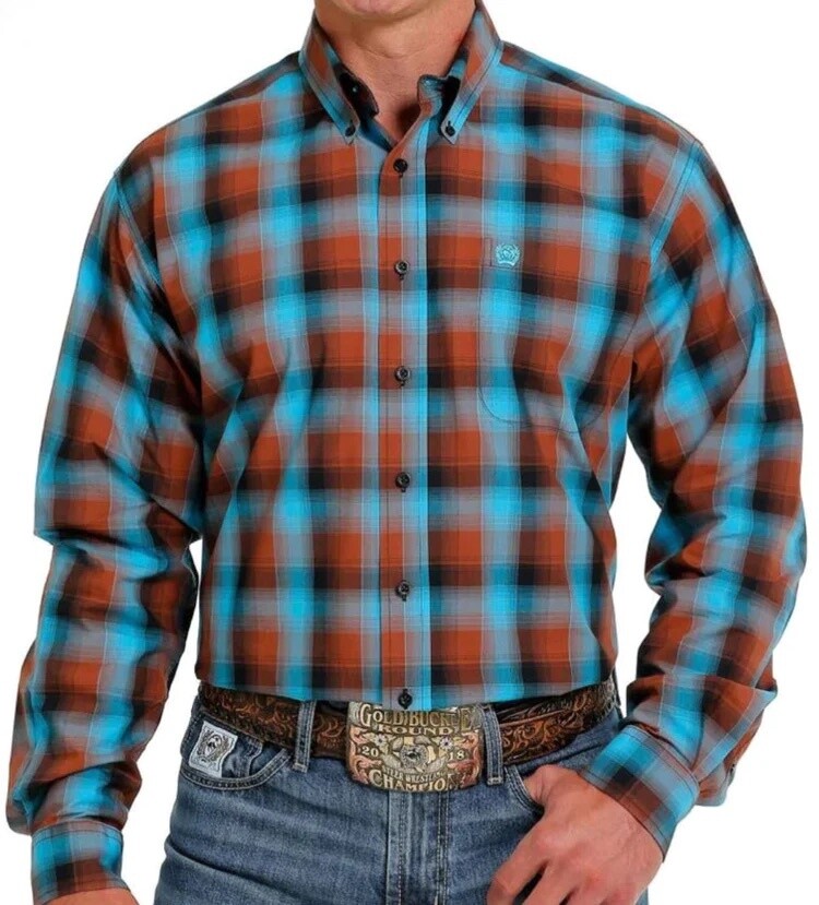 CINCH MENS LONG SLEEVE MULTI COLOR SHIRT - MTW1105608, Colour: MULTICOLOR, Size: XS