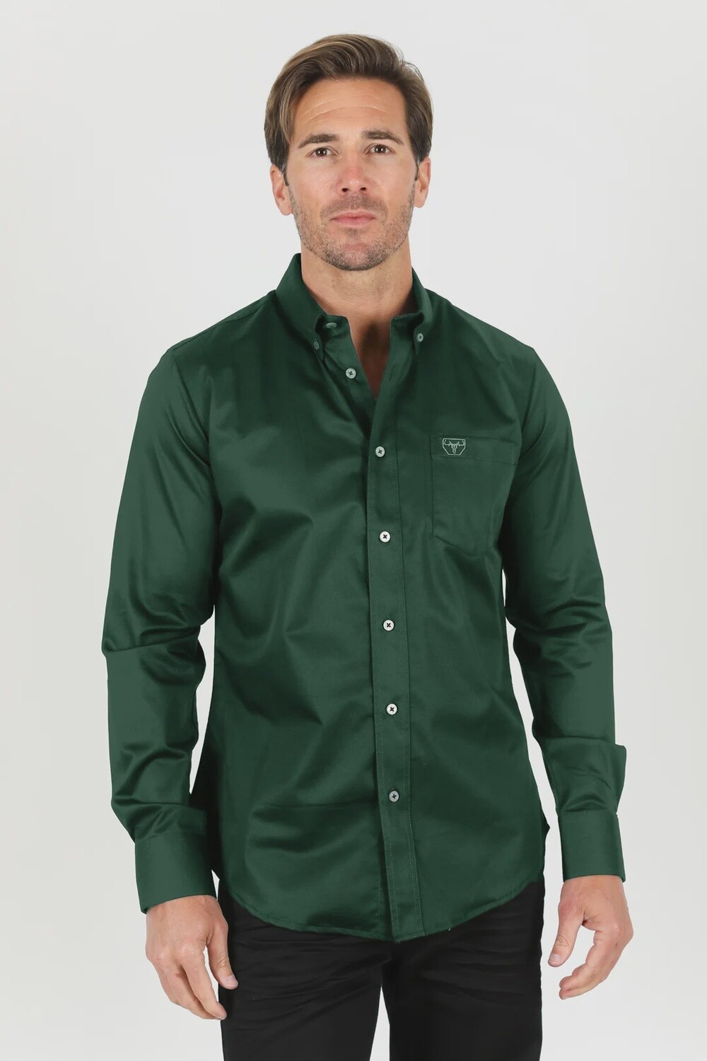 Men's Modern Fit Dress Shirt - Emerald Green- CTL9667 Men's Modern Fit Dress Shirt - Emerald Green- CTL9667, Colour: EMERALD GREEN, Size: S