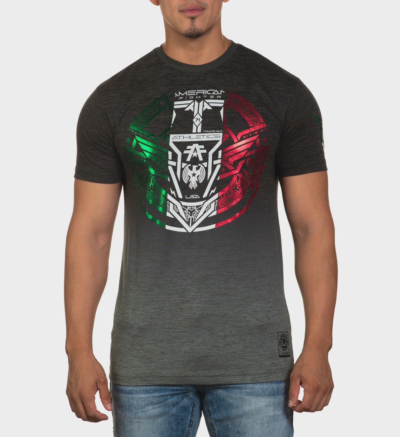 AMERICAN FIGHTER BROOKVIEW S/S NT TEE SAGE/DK.SAGE FM14692 AMERICAN FIGHTER BROOKVIEW S/S NT TEE SAGE/DK.SAGE FM14692, Colour: DK. SAGE, Size: XS