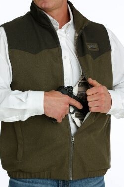 MEN'S WOOLY CONCEALED CARRY VEST - OLIVE MWV1543009, Colour: Olive, Size: XS