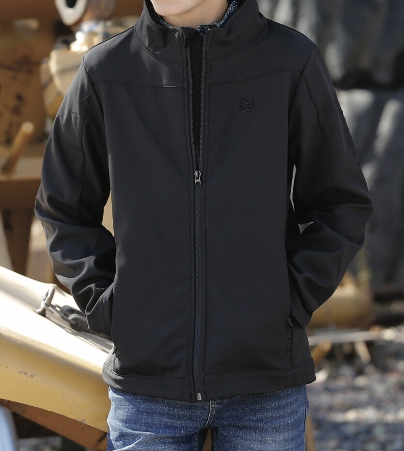 CINCH BOYS BONDED JACKET - MWJ7480003, Colour: BLACK, Size: XS
