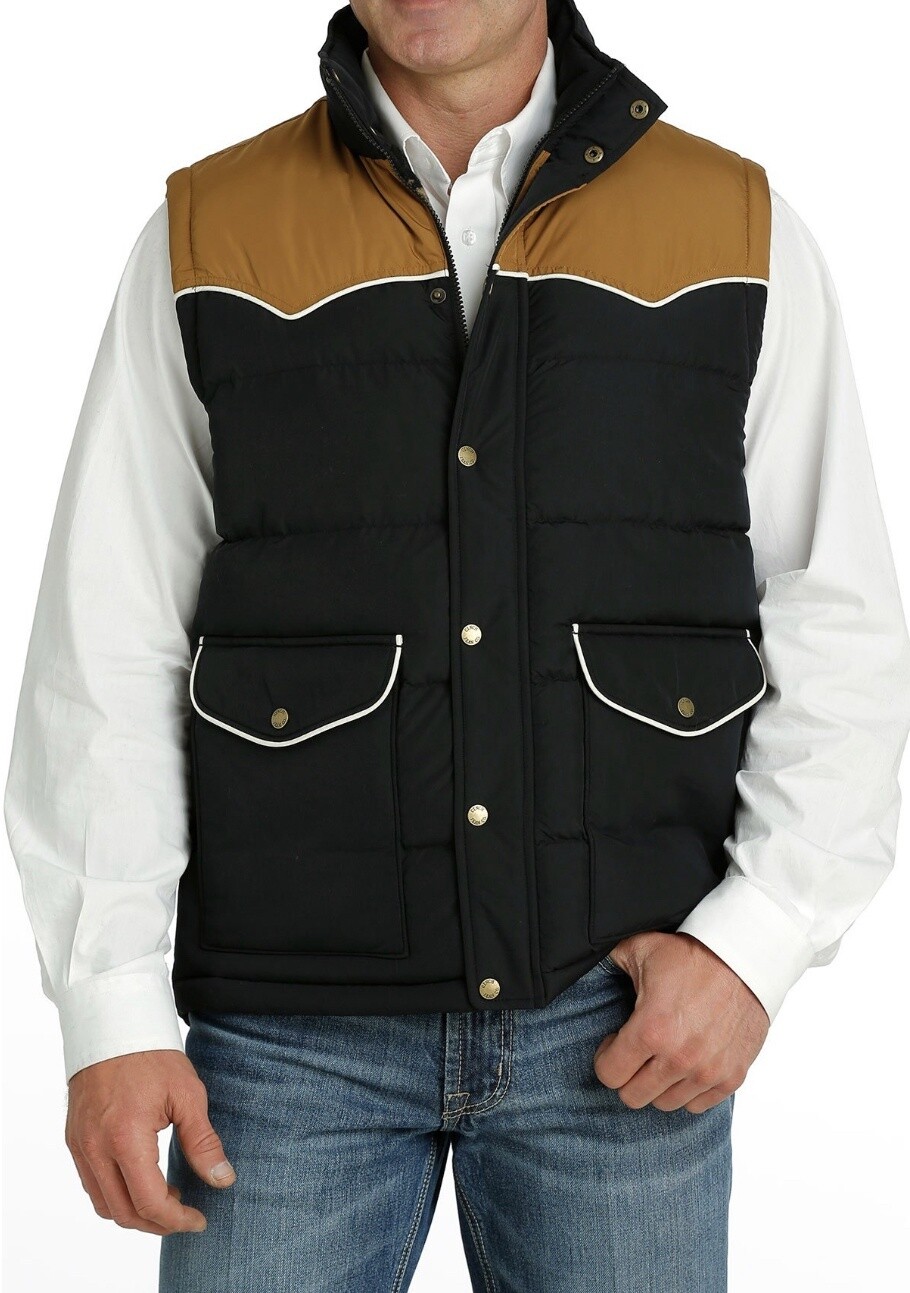 CINCH MEN'S QUILTED VEST - MWV1578002, Colour: RUST, Size: XS