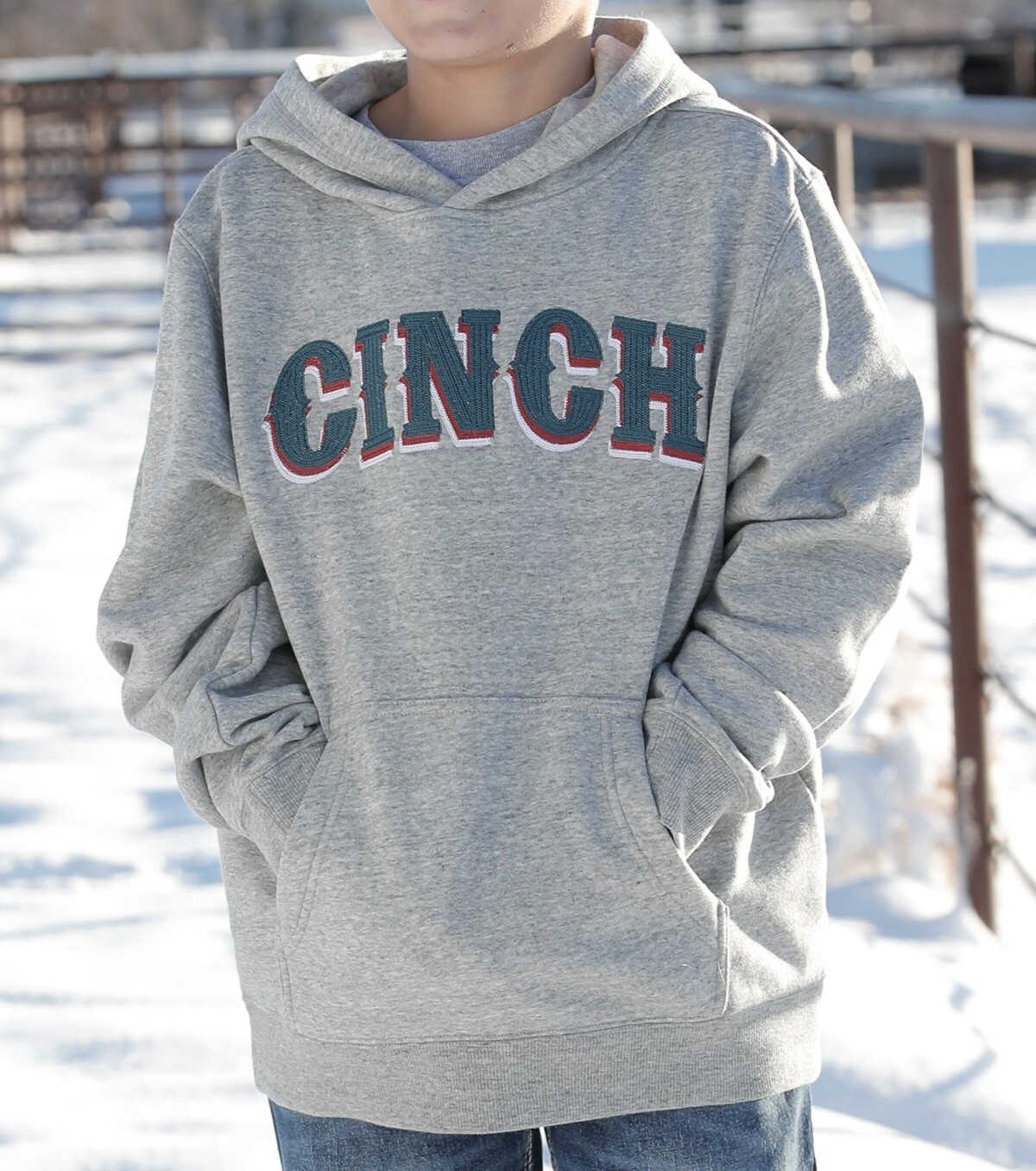 KID'S CINCH HOODIE -MWK7510006, Colour: GRAY, Size: XS/4