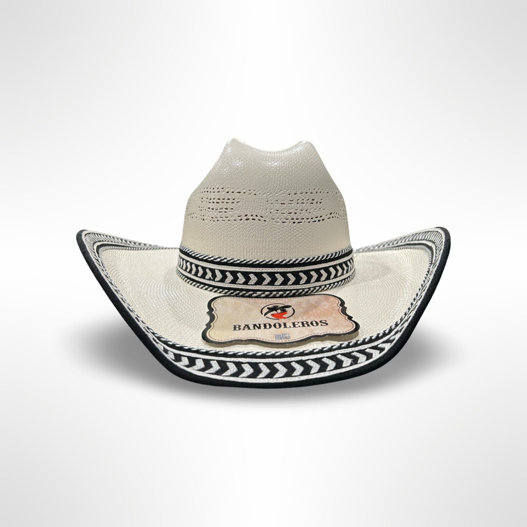 SOMBRERO BANDOLEROS 50X GALONEADO BANGORA, Colour: NATURAL, Size: 6 3/4