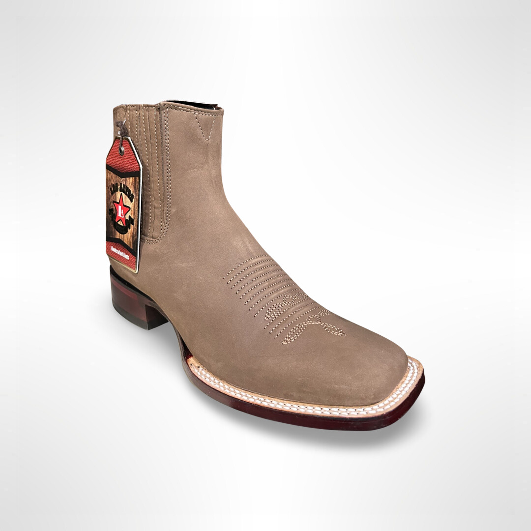 LOS ALTOS BOTÍN RODEO NOBUCK WIDE SQUARE TOE - 82BM6361, Colour: TAUPE, Size: 6