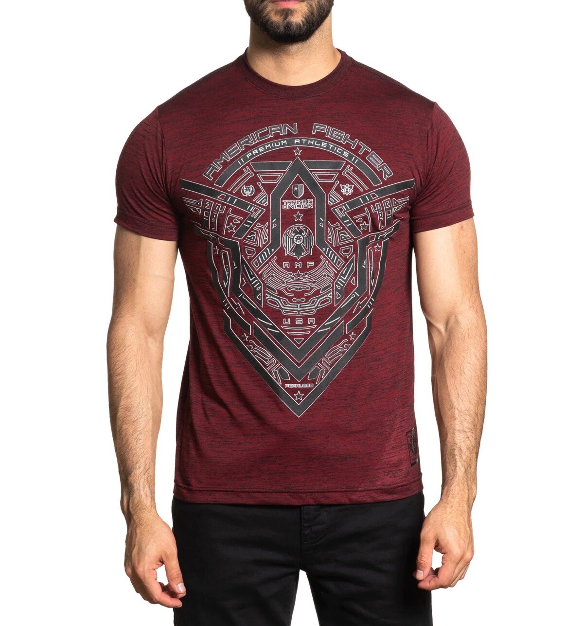 AMERICAN FIGHTER ADAIR S/S TEE FM14968, Colour: RUSTED RED, Size: XS