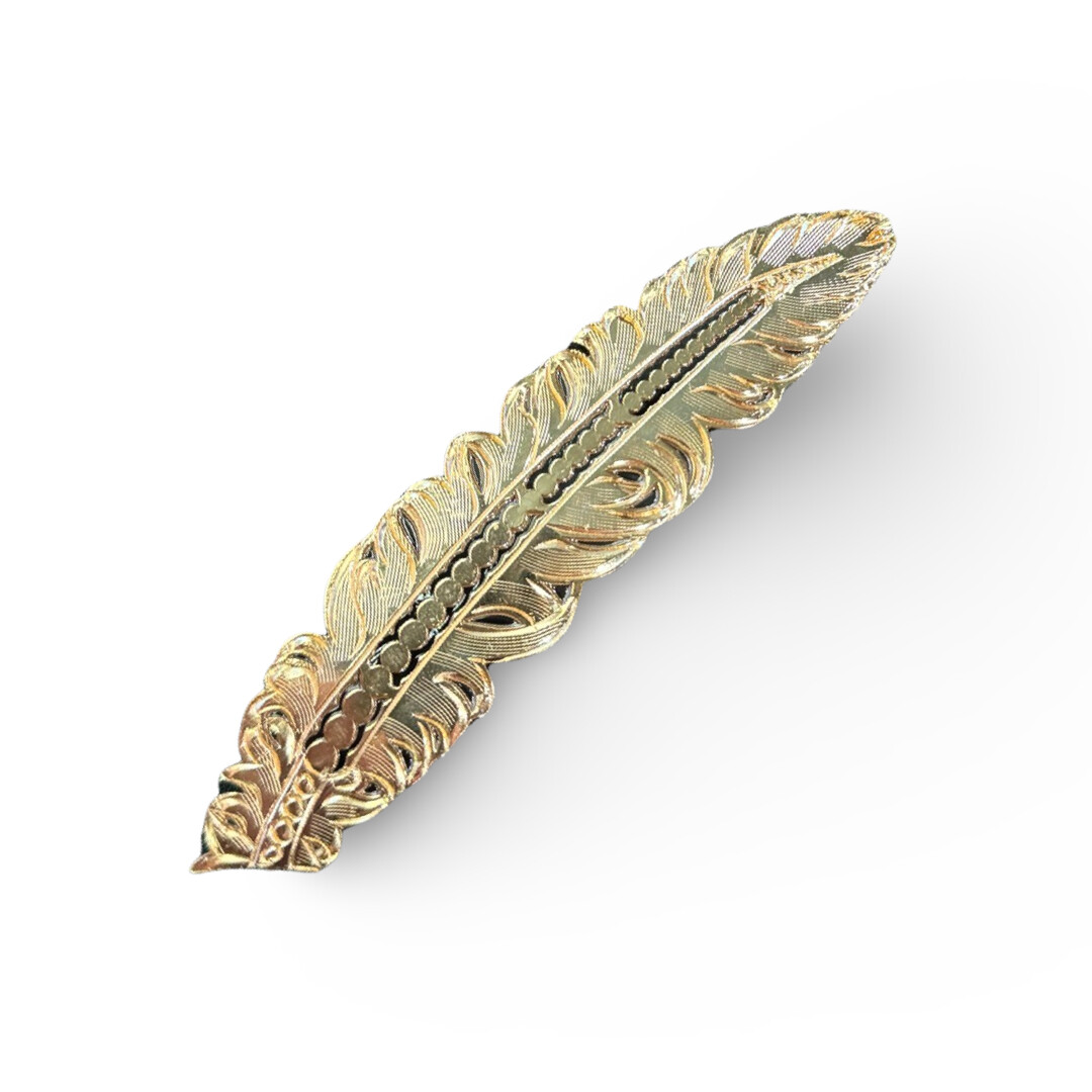 PLUMA ALPACA ACERO INOXIDABLE CUERNOS CHUECOS, Colour: GOLD