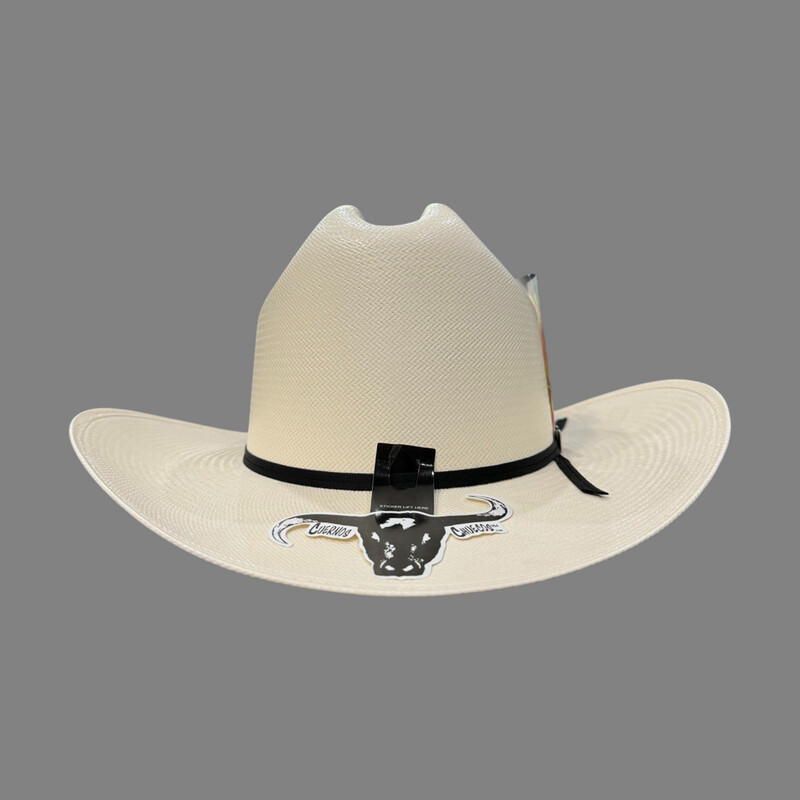CUERNOS CHUECOS 100X JOHNSON F-9 CROWN: 4 5/8 BRIM: 3 1/2 STRAW HAT