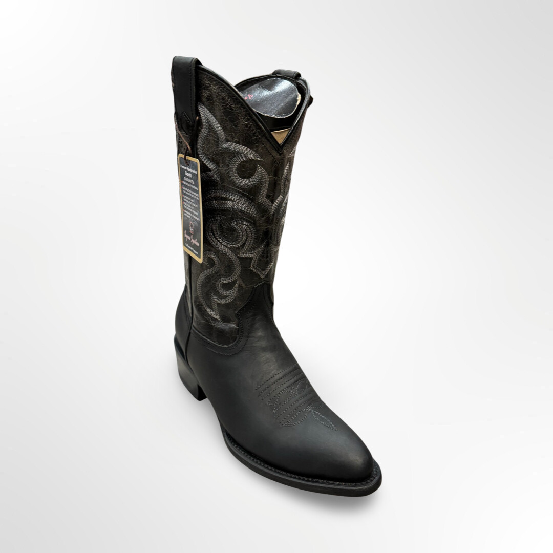 VAQUERO SIGNATURE 2525002401 - J-TOE MENS BOOT, Colour: GRASSO BLACK, Size: 6