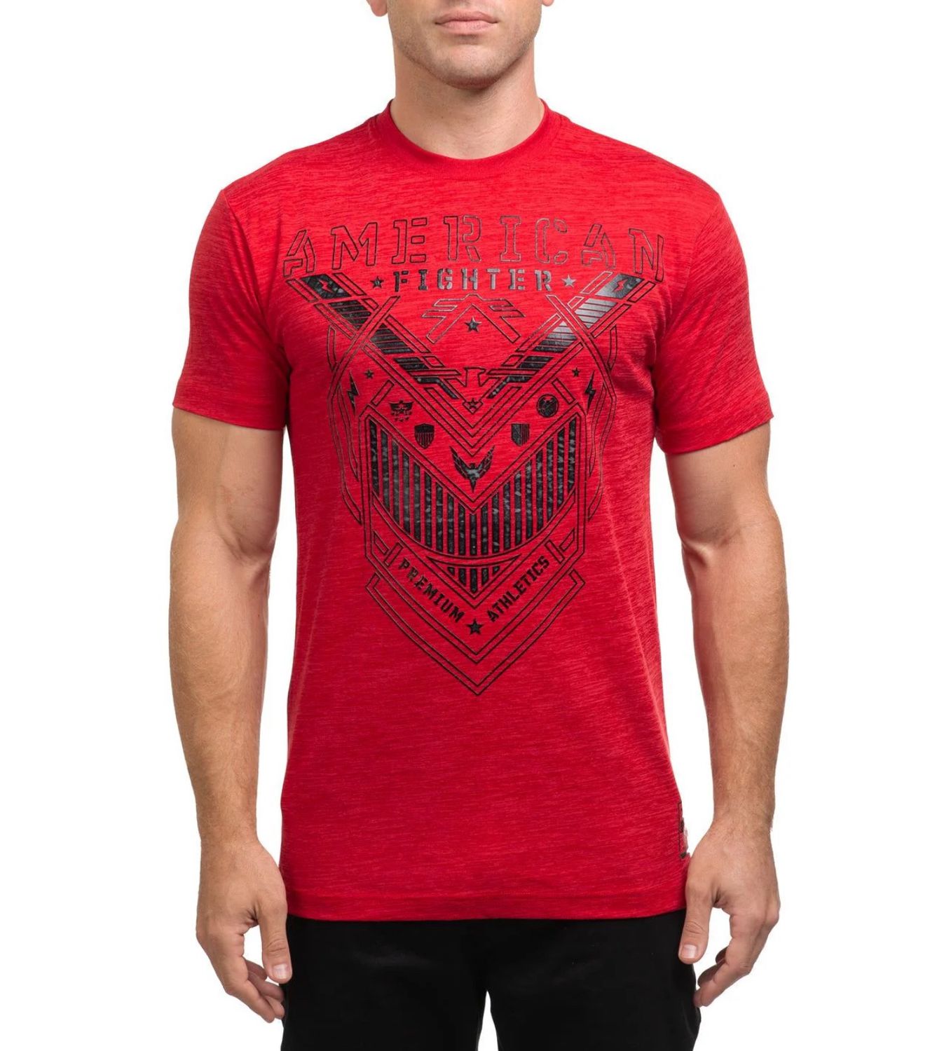 AMERICAN FIGHTER ADEN S/S TEE FM168 AMERICAN FIGHTER ADEN S/S TEE FM168, Colour: CHERRY/DK CHERRY, Size: XS