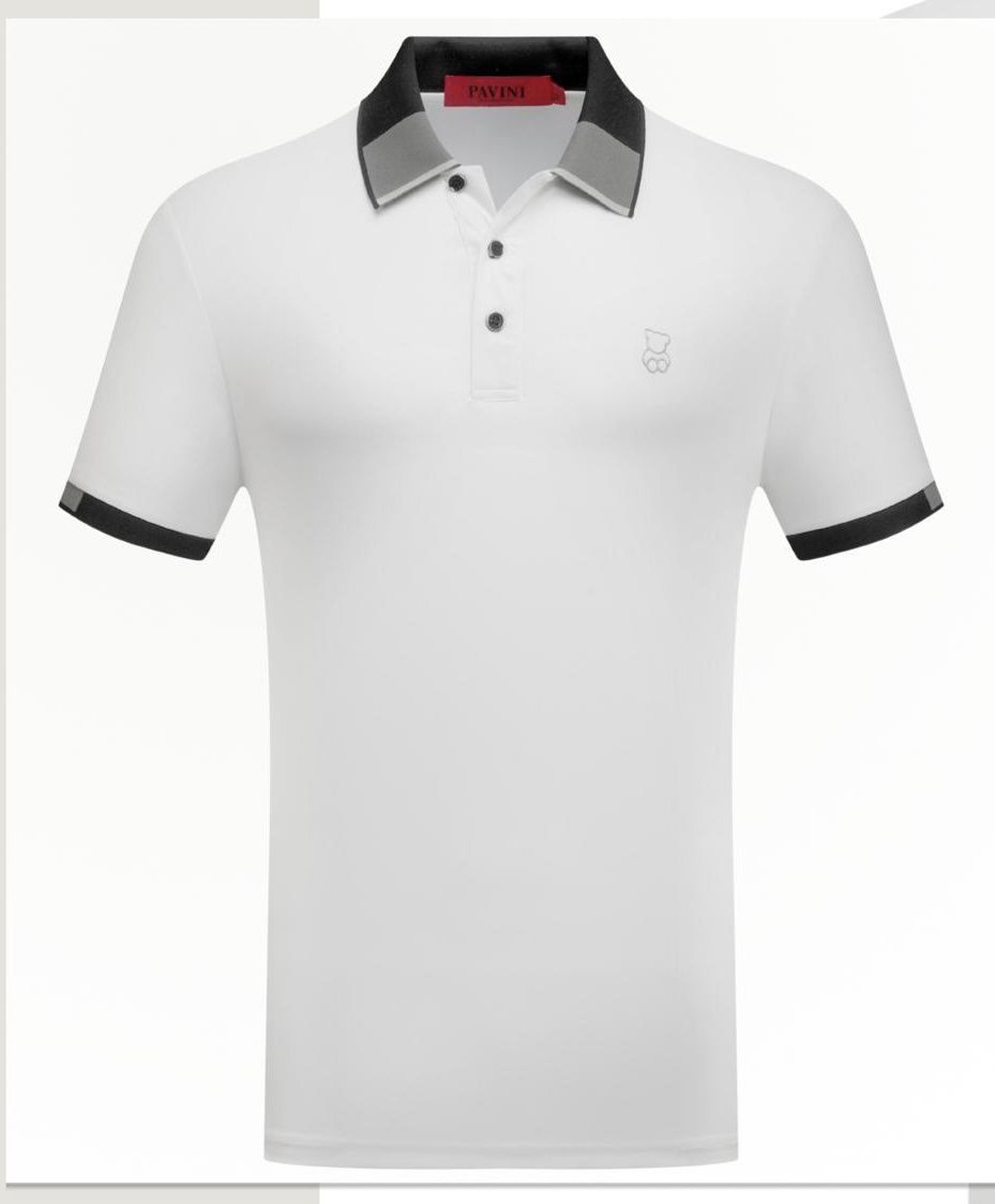 MENS PAVINI SS POLO P-3174, Colour: WHITE, Size: S