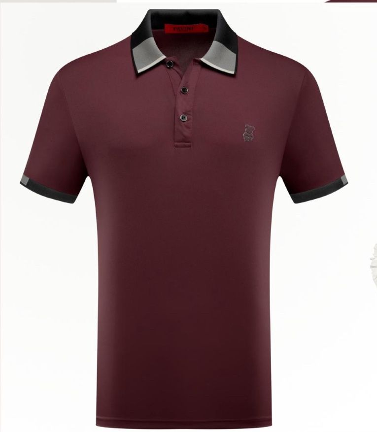 MENS PAVINI SS POLO STYLE P-3174, Colour: BURGUNDY, Size: S