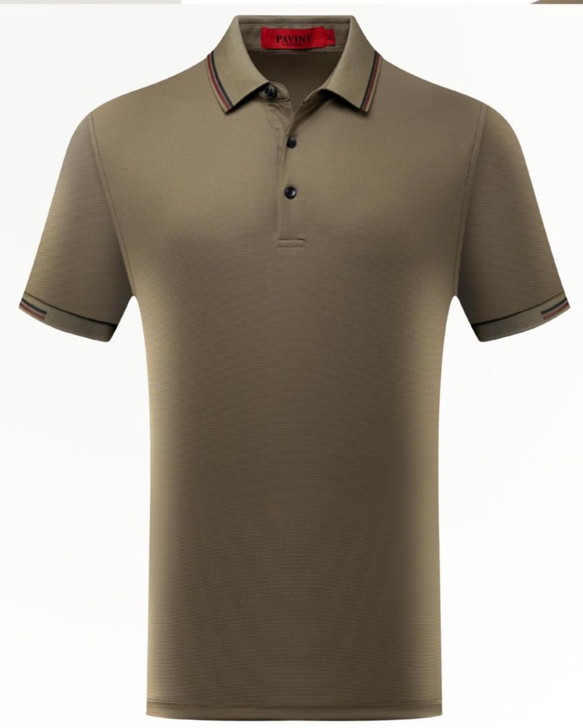 MENS PAVINI SS POLO P-2222, Colour: KHAKI, Size: S