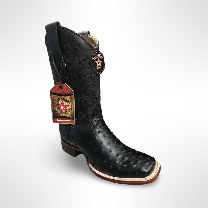 MEN’S LOS ALTOS OSTRICH WIDE SQUARE TOE BOOTS 8220305EE