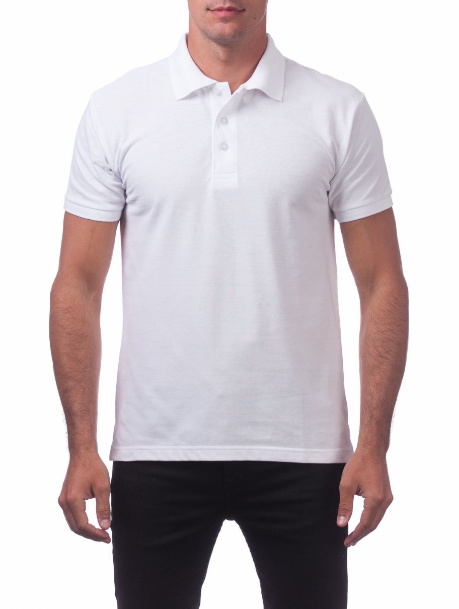 Pique Polo Cotton Short Sleeve Shirt SKU : 121 Pique Polo Cotton Short Sleeve Shirt SKU : 121, Colour: White, Size: S