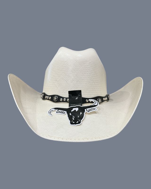 CUERNOS CHUECOS 150X OSCAR BRIM: 4 1/4 CROWN: 4 1/4 STRAW HAT
