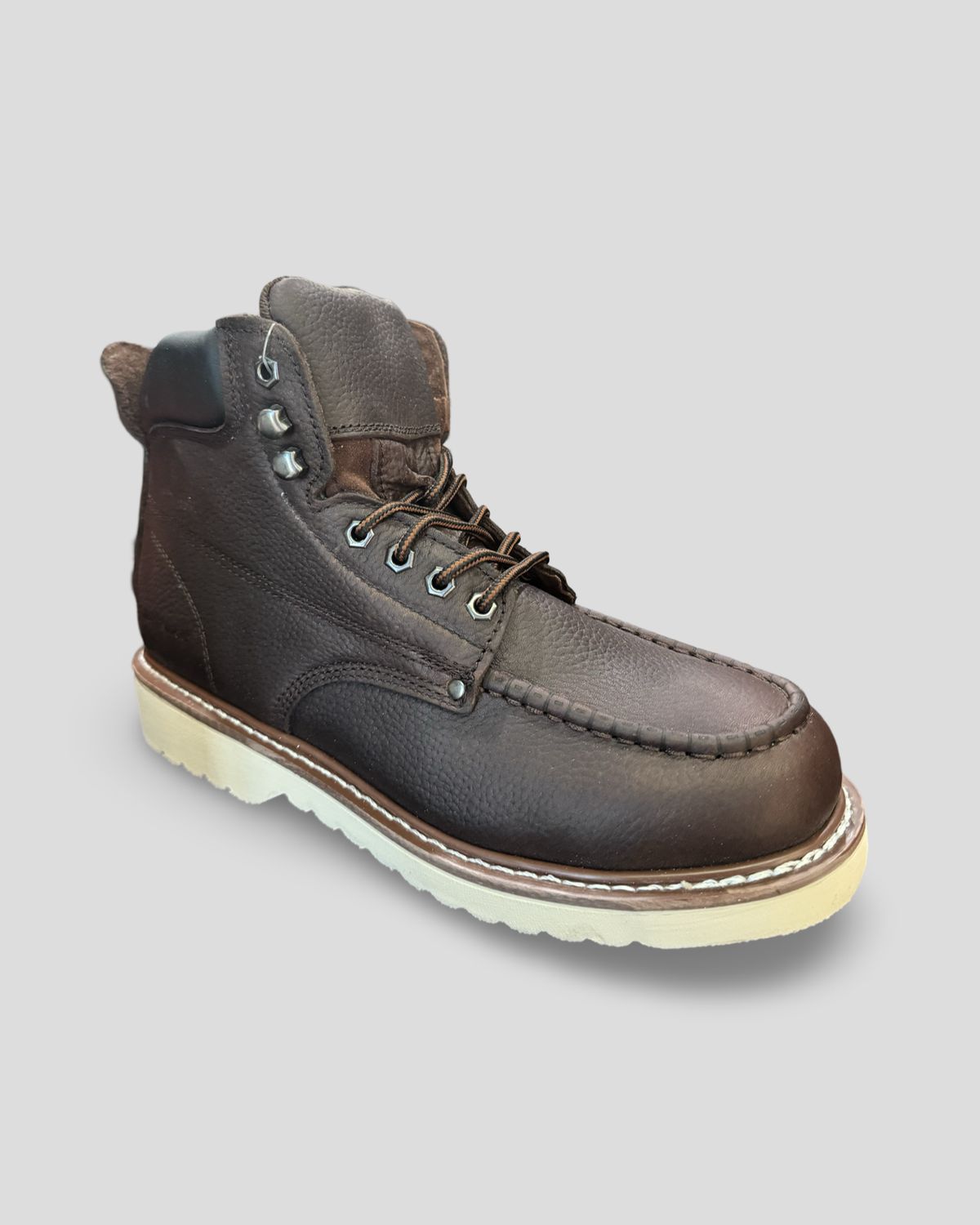BOTA DE TRABAJO C/ABUJETAS CENTENARIO PIEL GRASSO 128693, Colour: CAFE, Size: 6