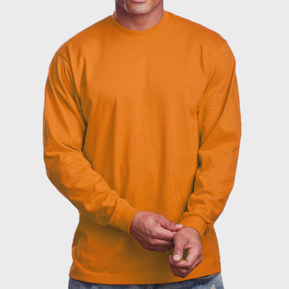 Pro 5 Long Sleeve Heavy Weight Shirt Orange, Colour: ORANGE, Size: S