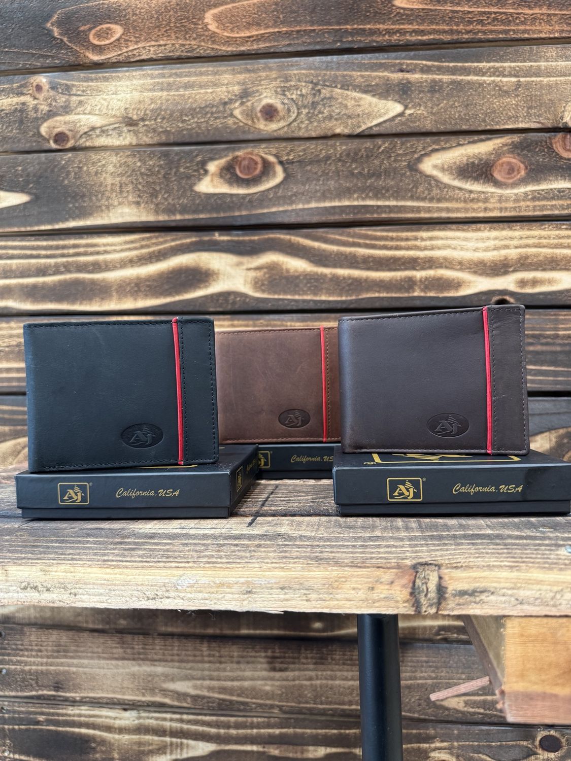 AJ PREMIUM LEATHER COLLECTION WALLETS NO. 103, Colour: Dark brown