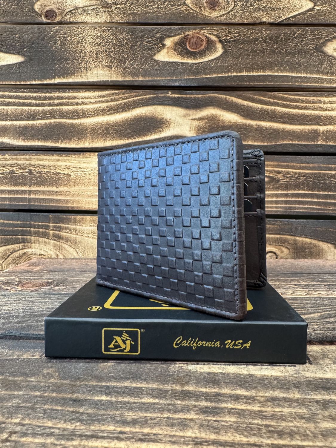 AJ PREMIUM LEATHER COLLECTION WALLETS NO. 104, Colour: Dark brown