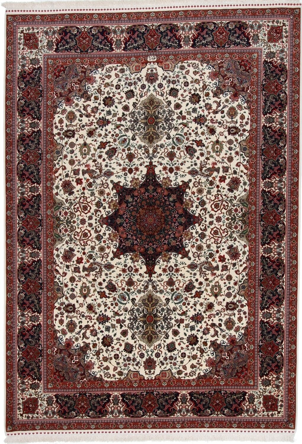 Täbriz Wolle mit Seide (sehr fein)
362x248