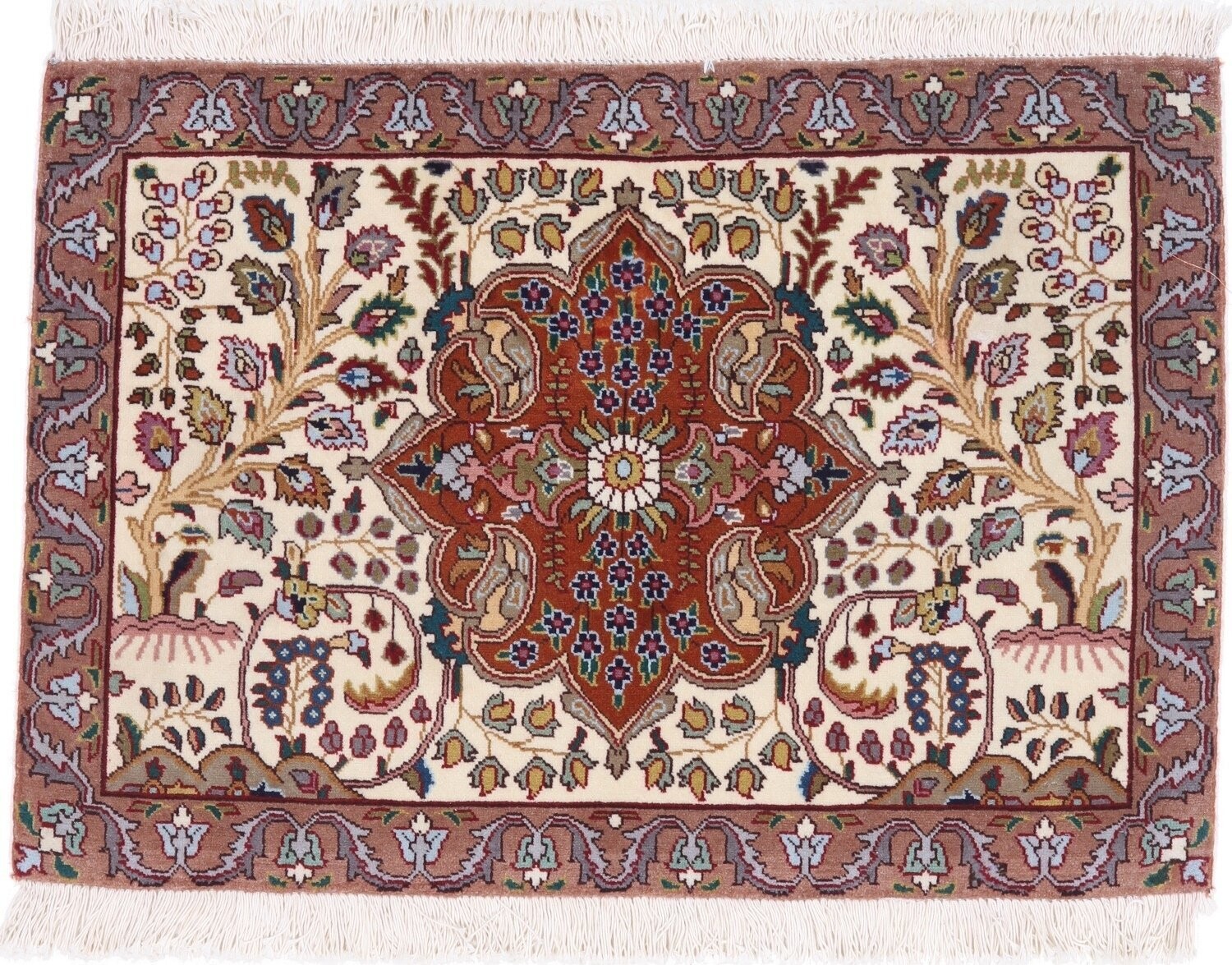 Täbriz Wolle mit Seide (quer) 63x90