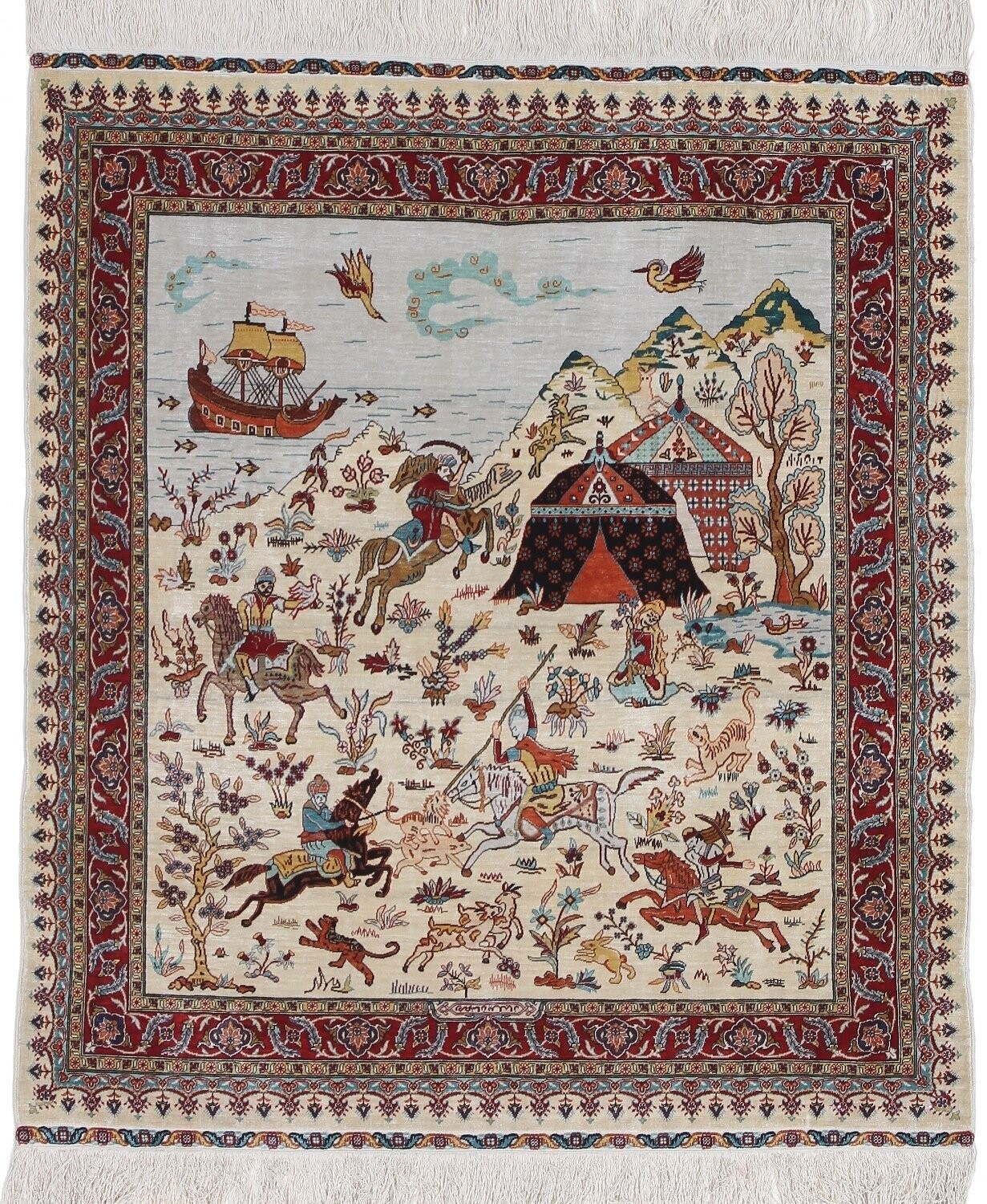 Hereke Seide (extrem fein) 94x83 Hereke Seide (extrem fein) 94x83