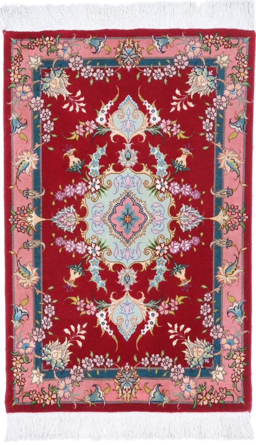Täbriz Wolle mit Seide (fein) 92x63