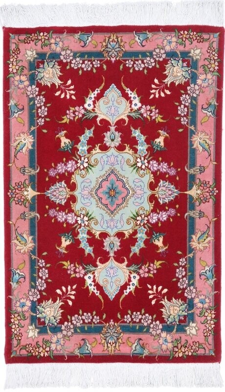 Täbriz Wolle mit Seide (fein) 92x63