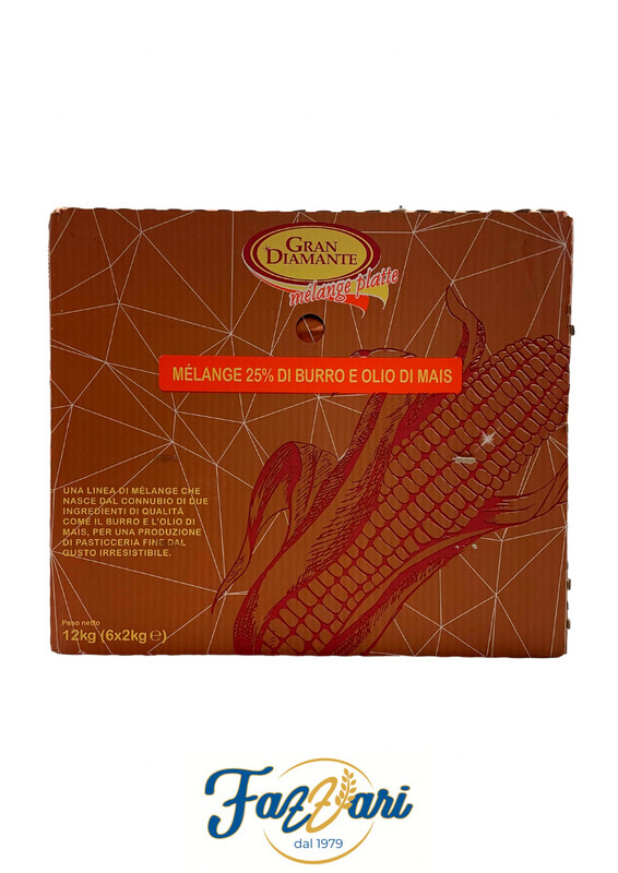 GRAN DIAMANTE MELANGE PLATTE SFOGLIA CROISSANT (25% BURRO E OLIO DI MAIS) 6 X 2 KG