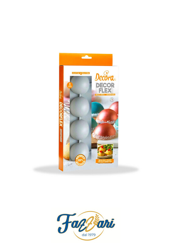 STAMPO SILICONE 8 MEZZA SFERA 60 X 30 H MM