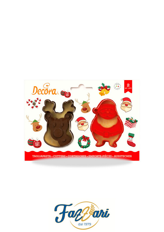 SET TAGLIAPASTA BABBO NATALE E RENNA (2 pezzi)