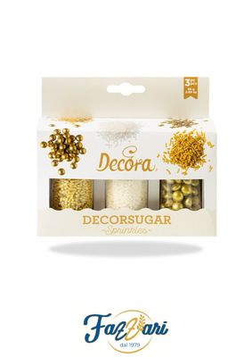 DECOR MIX ORO E BIANCO IN ZUCCHERO