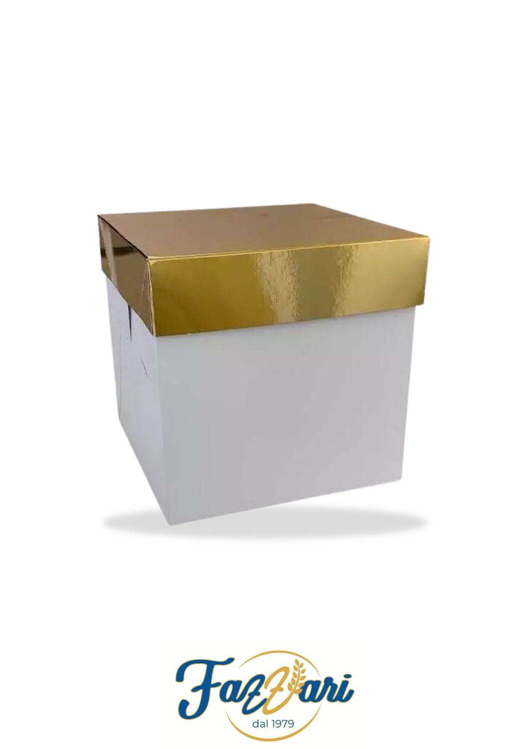 BOX PANETTONE 20X20X20 CON COPERCHIO ORO