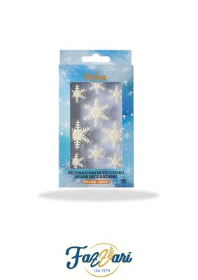 DECORAZIONI FIOCCHI DI NEVE IN ZUCCHERO
