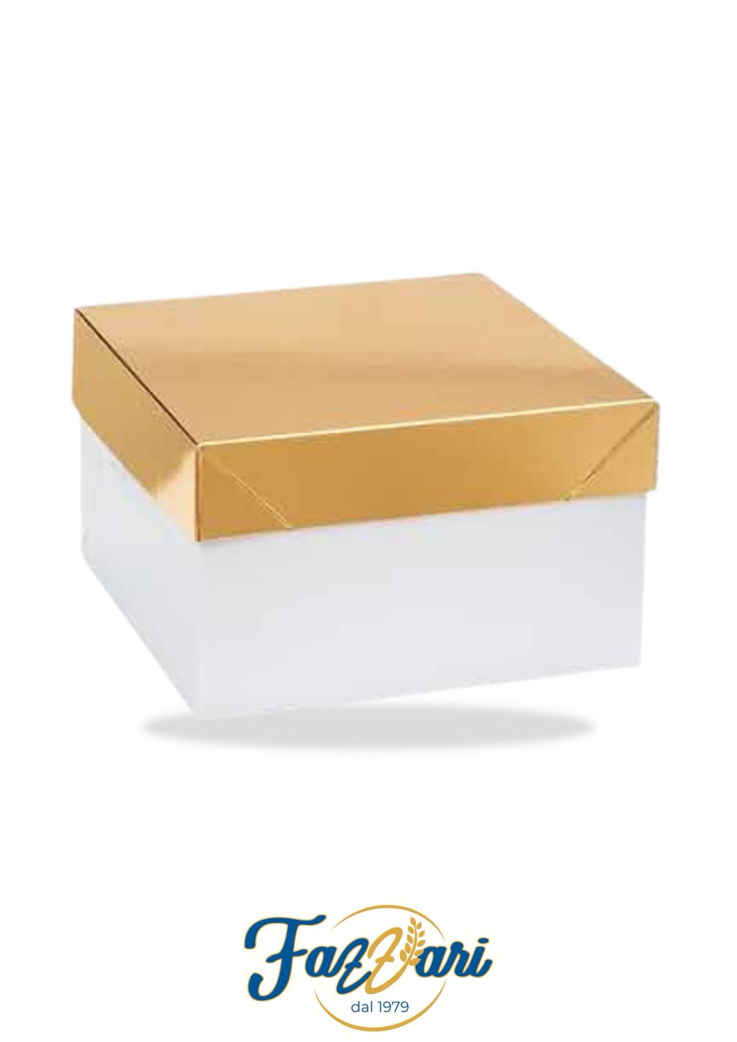 BOX PANETTONE 24X24X15 CON COPERCHIO ORO