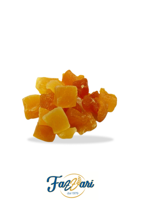 SCORZONE D'ARANCIA A CUBETTI 8X8 mm 900 g SCORZONE D'ARANCIA A CUBETTI 8X8 mm 900 g