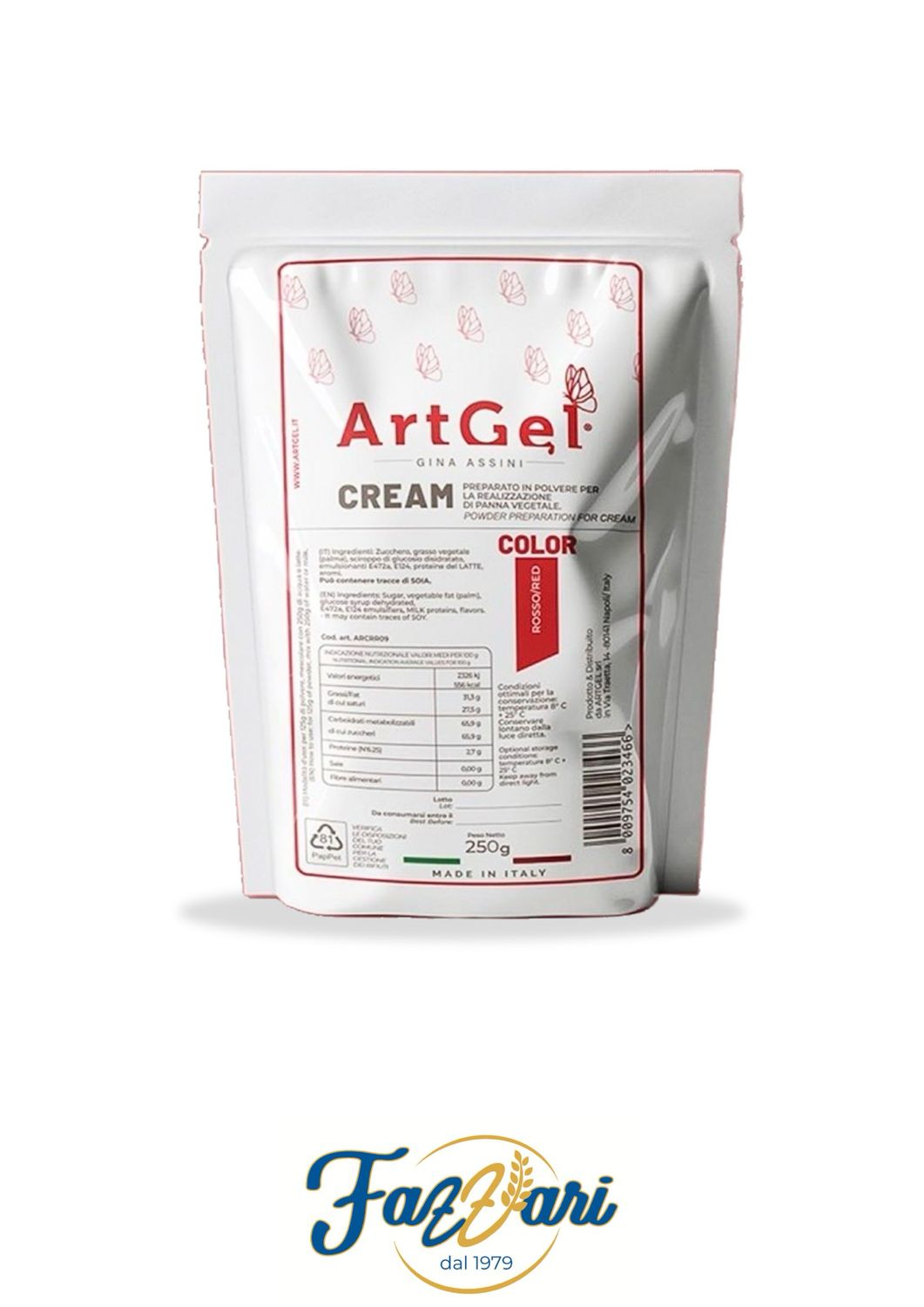 ARTGEL CREAM 250 g ROSSO