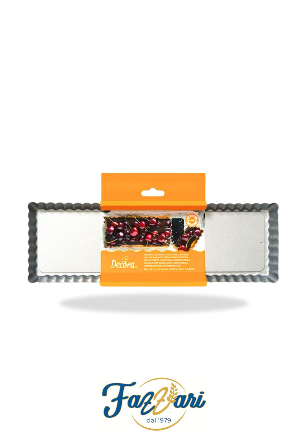 STAMPO CROSTATA CON FONDO MOBILE RETTANGOLARE 